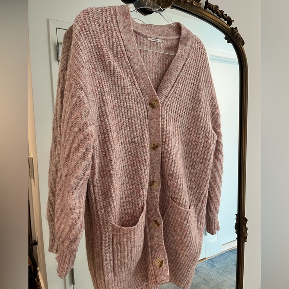 Tularosa Zelda Cardigan Dress in Pale Pink, size Small - Picture 3 of 5